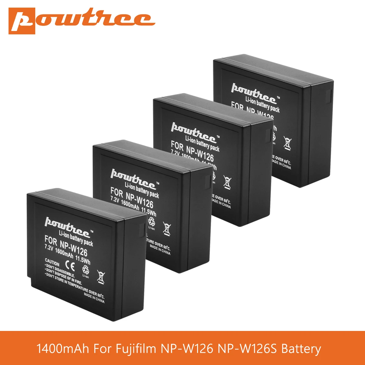 Powtree 1600mAh NP W126 W126S аккумулятор для Fujifilm X Pro1 XPro1 T1 XT1 HS30EXR HS33EXR PRO1 L70|Перезаряжаемые