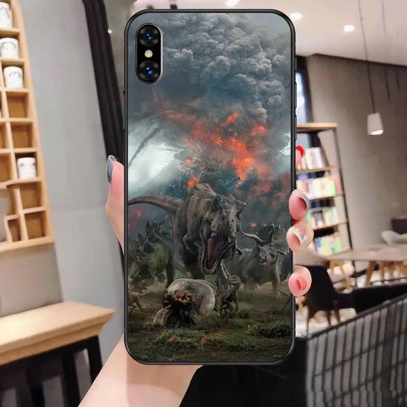 

Jurassic World Dinosaurs Phone Case For Black-Iphone 5 5s se 6 6s 7 8 11 12 X Xs Xr Pro Plus Max Mini Cover