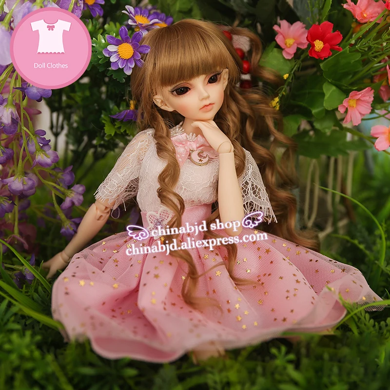 Одежда BJD платье для девочек 1/4 дюйма юбка со звездным гранадином детей кукла YF4 80