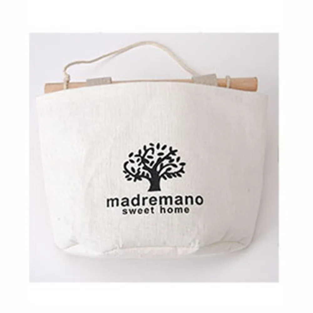 

Linen Cotton Fabric Wall Door Closet Hanging Storage Bag 1 Pockets Over The Door Organizer for Room Bathroom