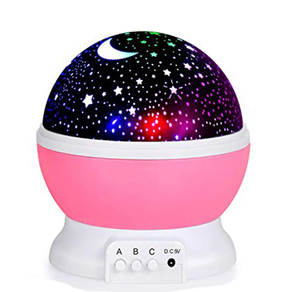 

LED Night Light Projector Star Moon Sky Rotating usb Battery Operated Bedside Lamp For Children Kids Baby Bedroom Nursery Gifts