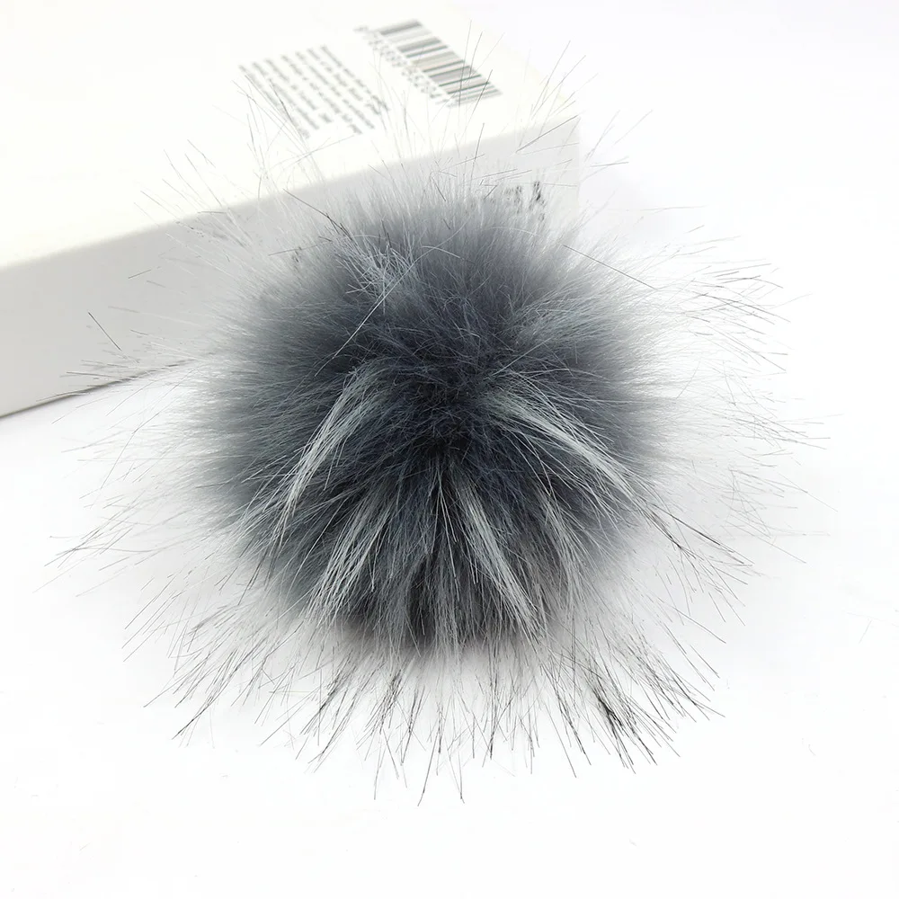 2 шт./лот 10 см DIY искусственный синтетический мех енота меховым помпоном головные