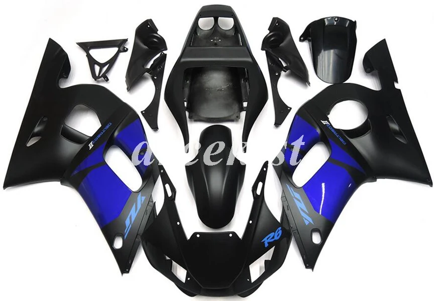 4 Free Gifts New ABS Motorcycle Fairings kit Fit for YAMAHA YZF-R6 1998 1999 2000 2001 2002 r6 98-02 Body set Blue black | Автомобили и