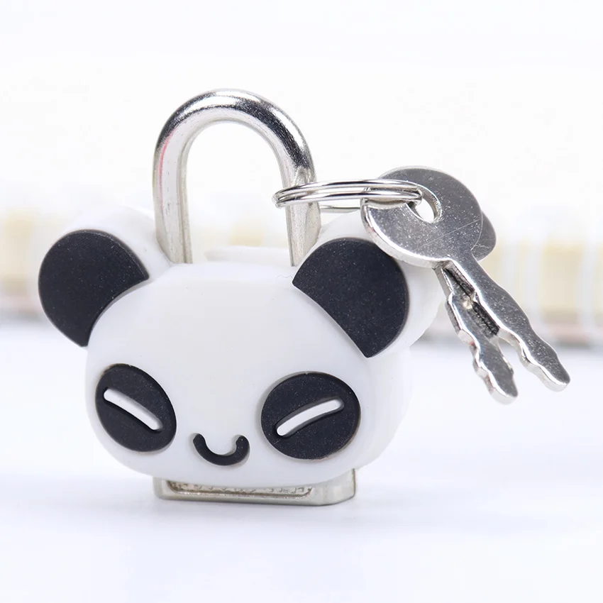 Panda 1 шт. мультяшный каваи животные багажная сумка металлический замок Журнал Дневник Книга канцелярские принадлежности металлический замок - Цвет: Panda
