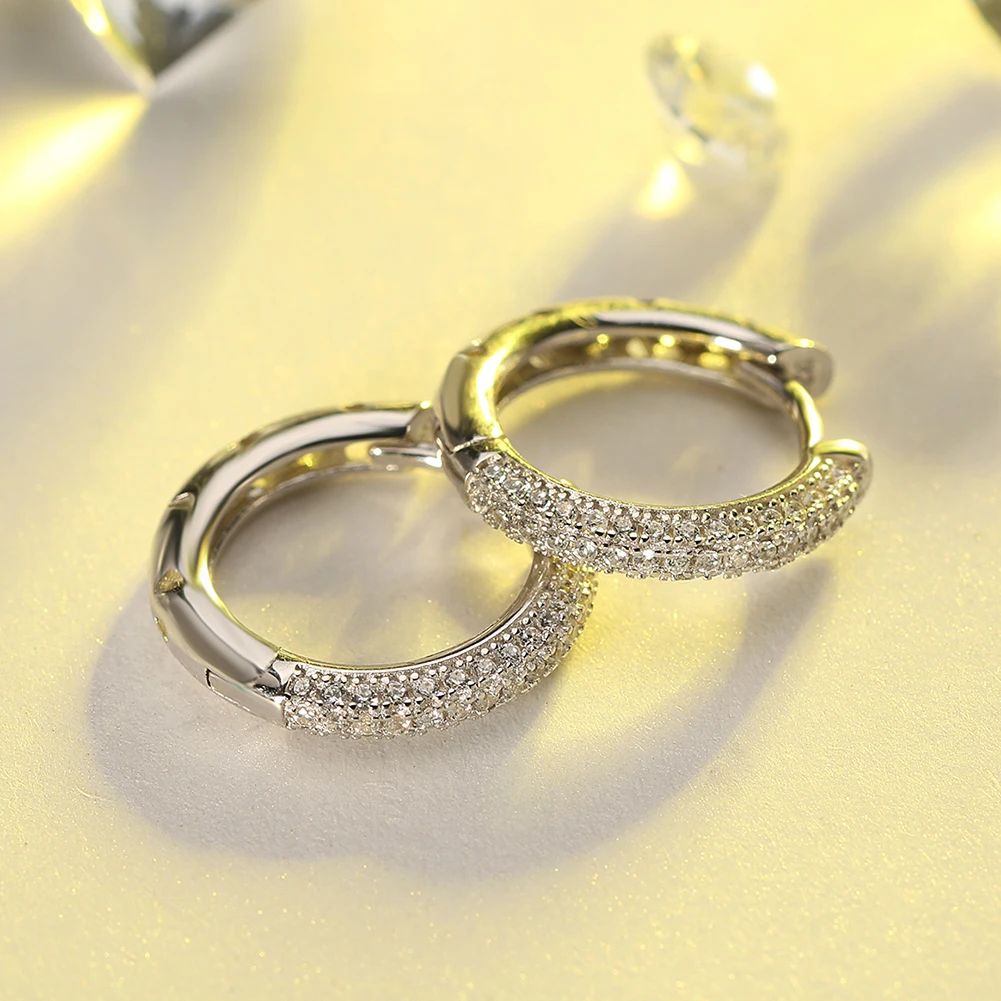 ORSA JEWELS серьги кольцами трендовые женские ювелирные изделия серебро 925 пробы серьги с 2 рядами 90 шт. австрийский кубический цирконий SE19