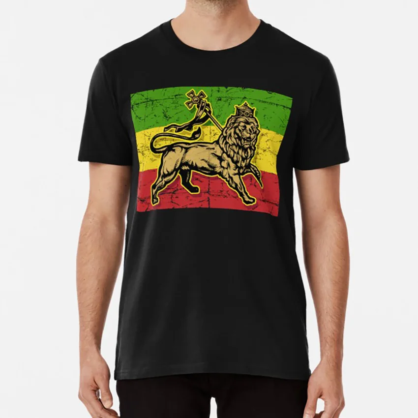 

Винтажный флаг льва Иуды, футболка, флаг льва Иуды, раста, Лев, растафари, цвет Африканской конфеты, Эфиопия, флаг, Haile Selassie