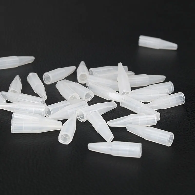 500Pcs брови татуировки иглы Советы для перманентного макияжа Пластик колпачки