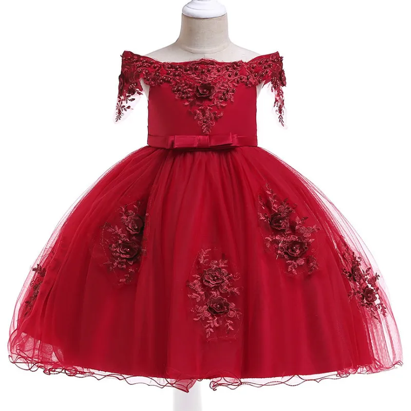 

Girls Wedding Party Ball Gown Princess Dresses Birthday Baby Kids Formal Dress For Teens Girl Dress Children's Clothes Costumes