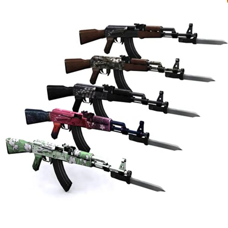 3D бумажная модель штурмовой винтовки AK47 оружие Размер 1: 1 игрушка ручной работы