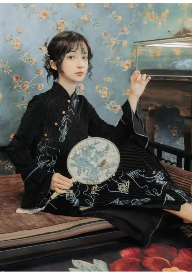

Paragraphs make autumn spring qipao dress dress girl
