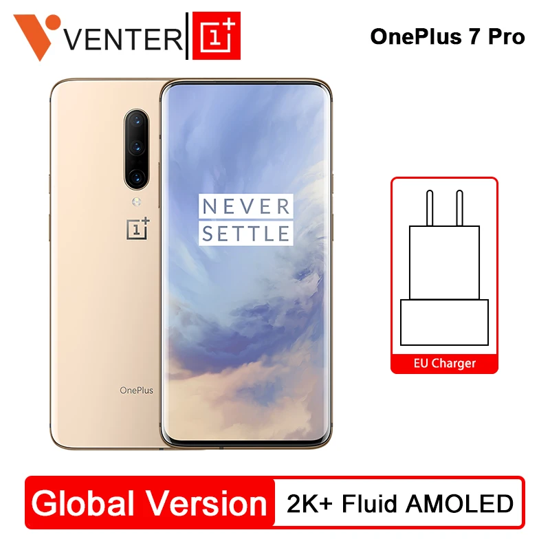 Глобальная версия Oneplus 7 Pro мобильный телефон 8 Гб 256 ГБ Snapdragon 855 6,6" 90 ГГц 2 K экран 48MP NFC Android 9