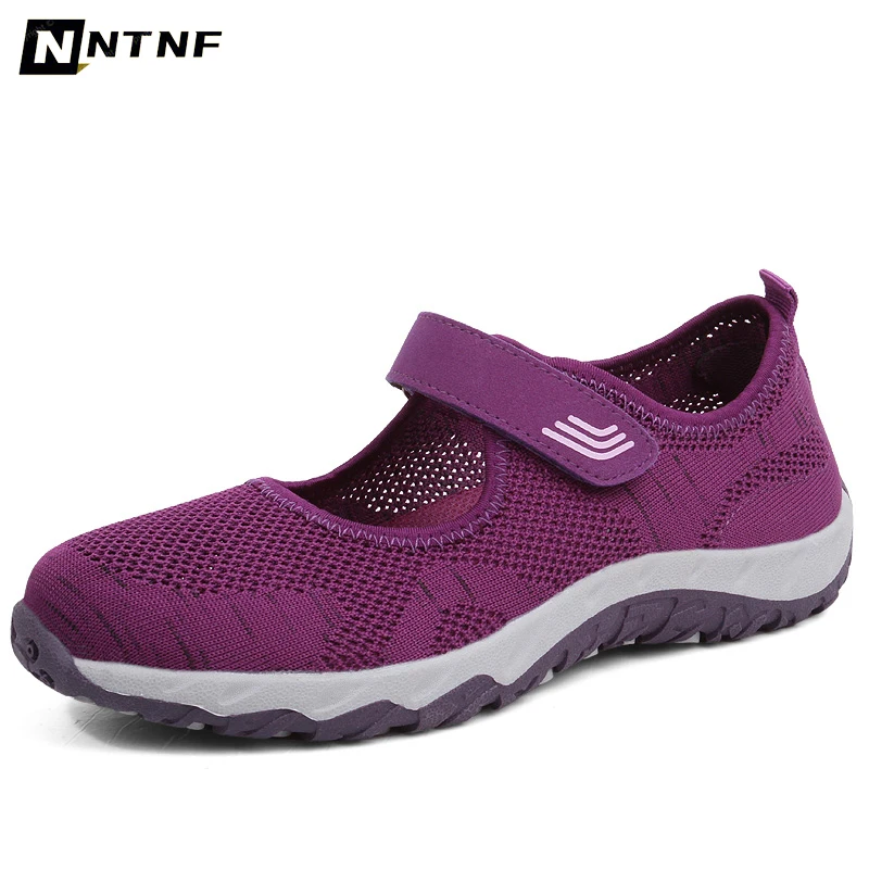 

Туфли женские сетчатые для прогулок, дышащие лоферы, мягкая обувь для улицы, для здоровой ходьбы