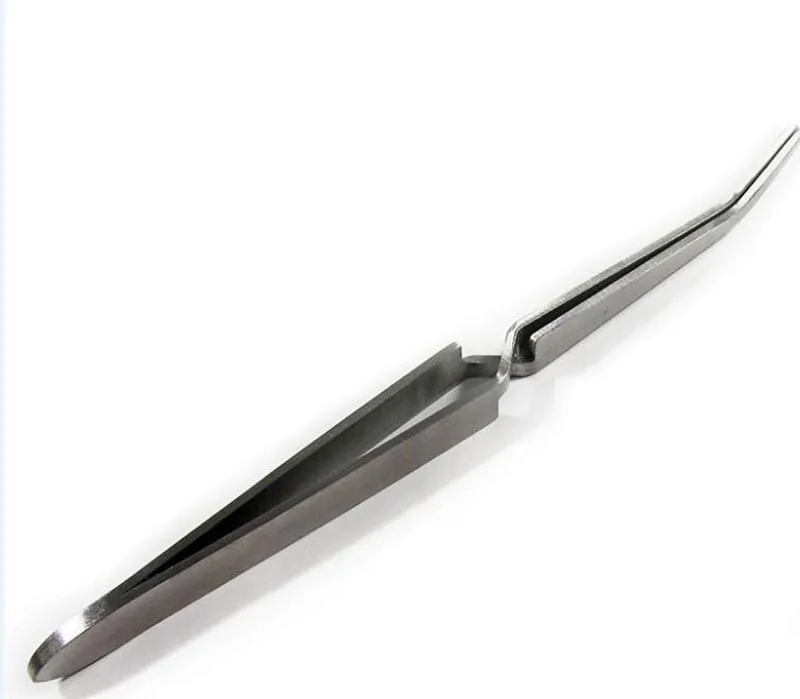 Stainless Steel Cross Action Tweezers Nail Styling Clip Manicure Nail Art Tools Shaping Tweezer Acrylic UV Gel Curve Fixed Pinch