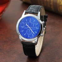 fashion men watch blu ray glass band wrist business watches ultra thin leather luxurious automatic wristwatch relogio masculino