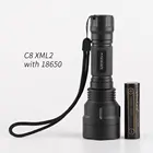 Светодиодный фонарик Convoy C8 Cree XML2 U2-1A, фонарь, велосипед, Самооборона, фонарь для кемпинга, с батареей 18650