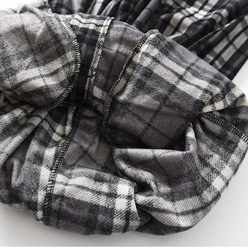 Men's Underwear Pants Warm in Winter Trousers Suede Sleep bottoms Soft Plaid Pyjamas