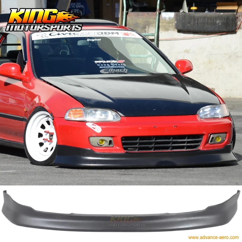 Подходит для 1992 1995 Honda Civic хэтчбек 2Dr 3Dr CS Стиль ПУ передний бампер спойлер