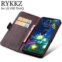 case for lg v50 thinq v500n luxury wallet genuine leather case stand flip card for lg v50 thinq v500n hold phone book cover bag