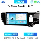 Автомобильный радиоприемник 9 дюймов 1280*720 IPS Android 10,0 для Toyota Aqua 2011 - 2017 мультимедийный плеер навигация GPS Видео Carplay 4G Lte