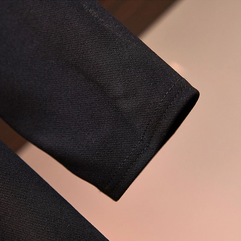 Женское платье средней длины с длинным рукавом приталенное в китайском стиле