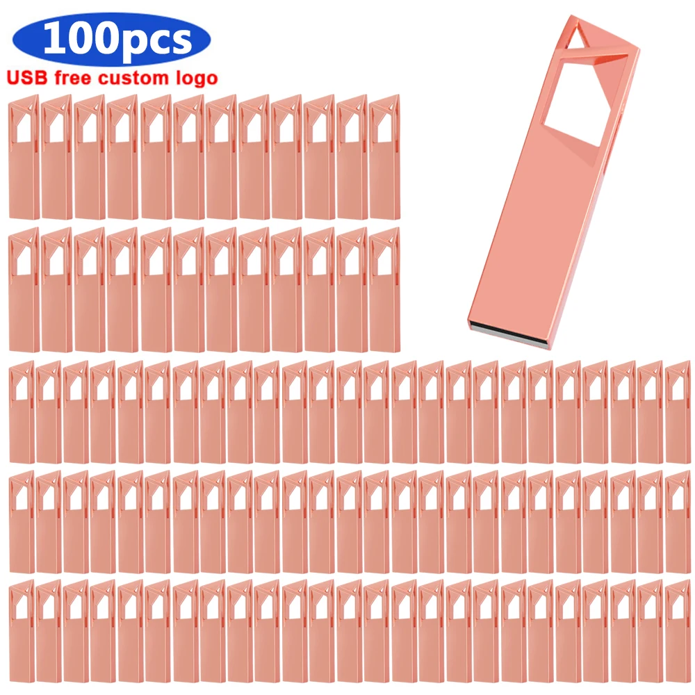 

Металлический usb флеш-накопитель 100 шт./лот, 32 ГБ, 128 ГБ, 64 ГБ, водонепроницаемый флеш-накопитель 16 ГБ, 8 ГБ, флеш-карта usb 2,0, usb-накопитель с логот...