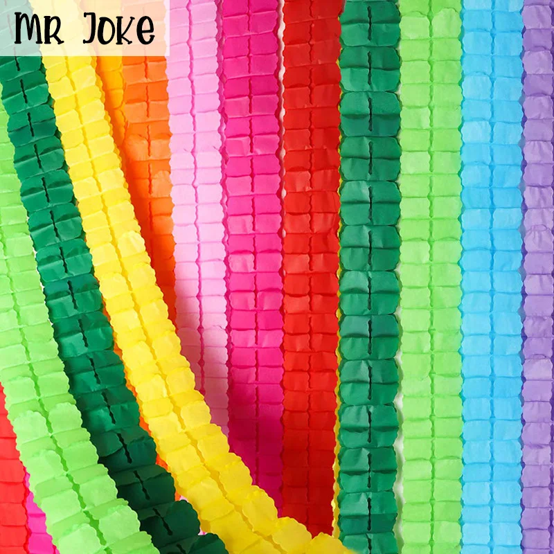 

3.6M Multicolor Four Leaf Clover Paper Tinsel Garlands for Baby Shower Wedding Birthday Party Home DIY Decoration Craft Supplies