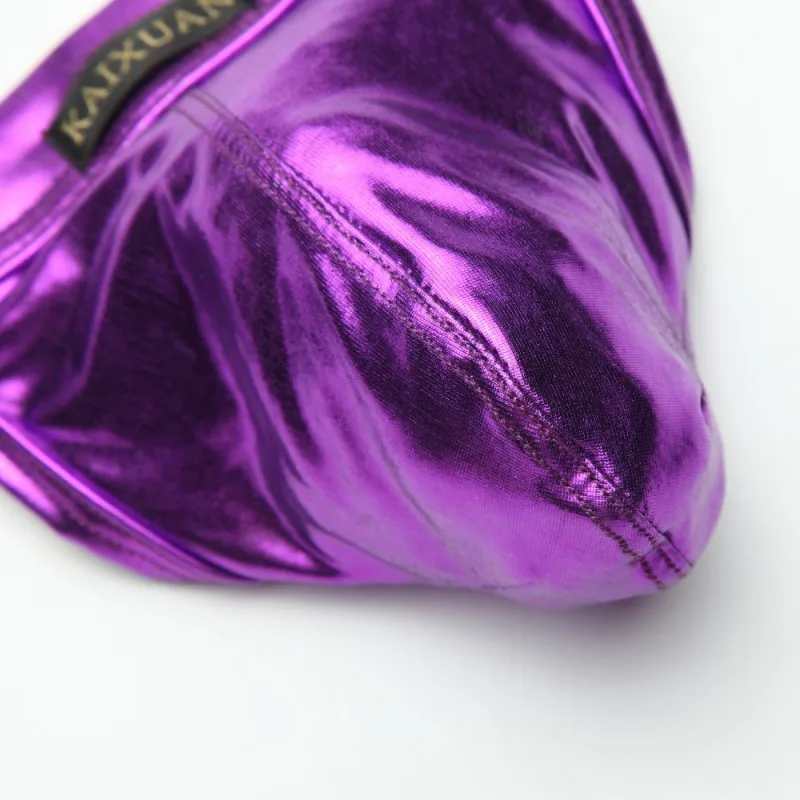 Мужские стринги из искусственной кожи черные трусы с открытой спиной