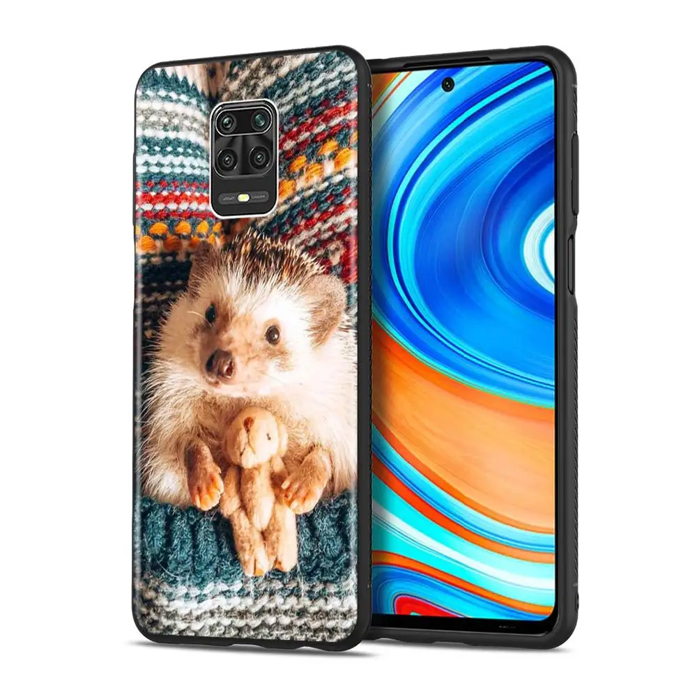 

Hedgehog for Xiaomi Redmi Note 9 Pro 8T 9S 7 8 Pro 6A 7A 8A 9A 9C 9 Prime Black Soft Phone Case Cover