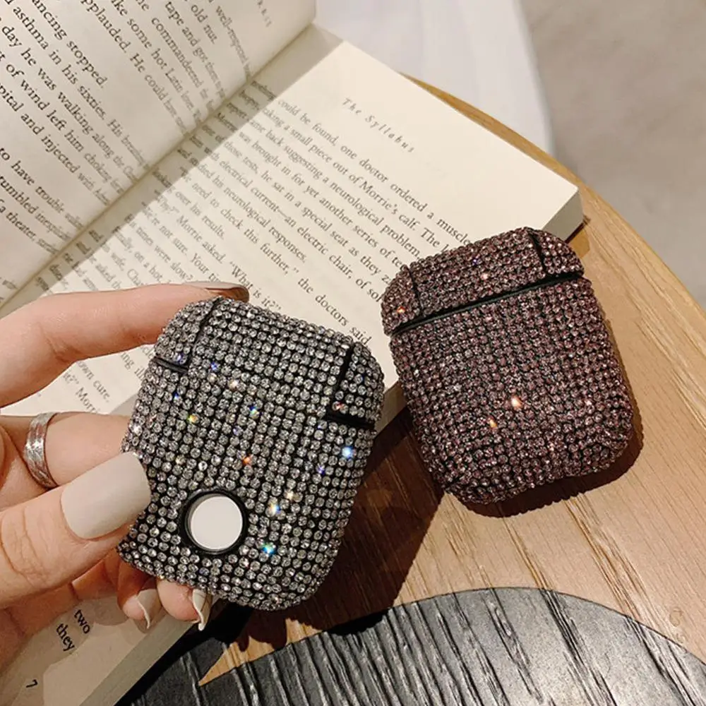 Diamond Bling Glitter Bluetooth Wireless Earphone Case For Apple Protective Cover Airpods Charging 2 AirPods Box Access D0Z4 |