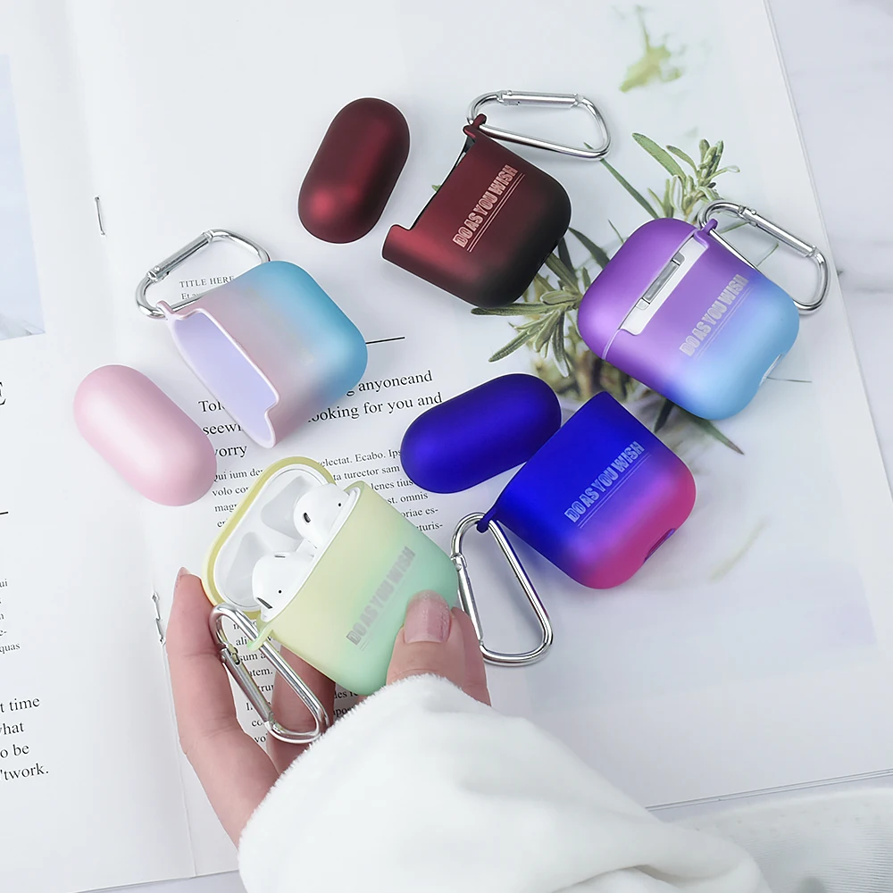 Чехол для Apple Airpods модный градиентный чехол наушников защитный AirPods корпус ПК