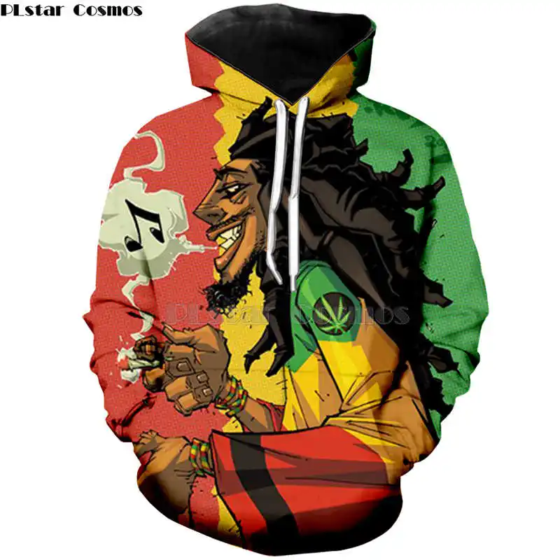 

Newest Fashion Reggae King Bob Marley 3D Print Women Men Hooded Hoodies Sweatshirts Pullover Harajuku Hip Hop top plus size