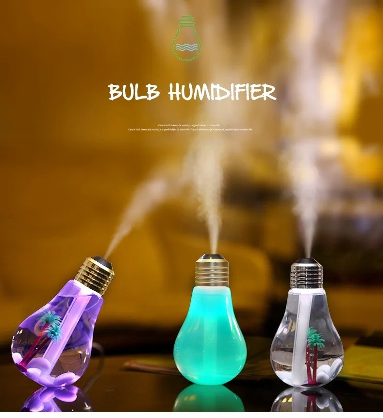 Ультразвуковой увлажнитель воздуха светодиодный ночсветильник 400 мл с функцией