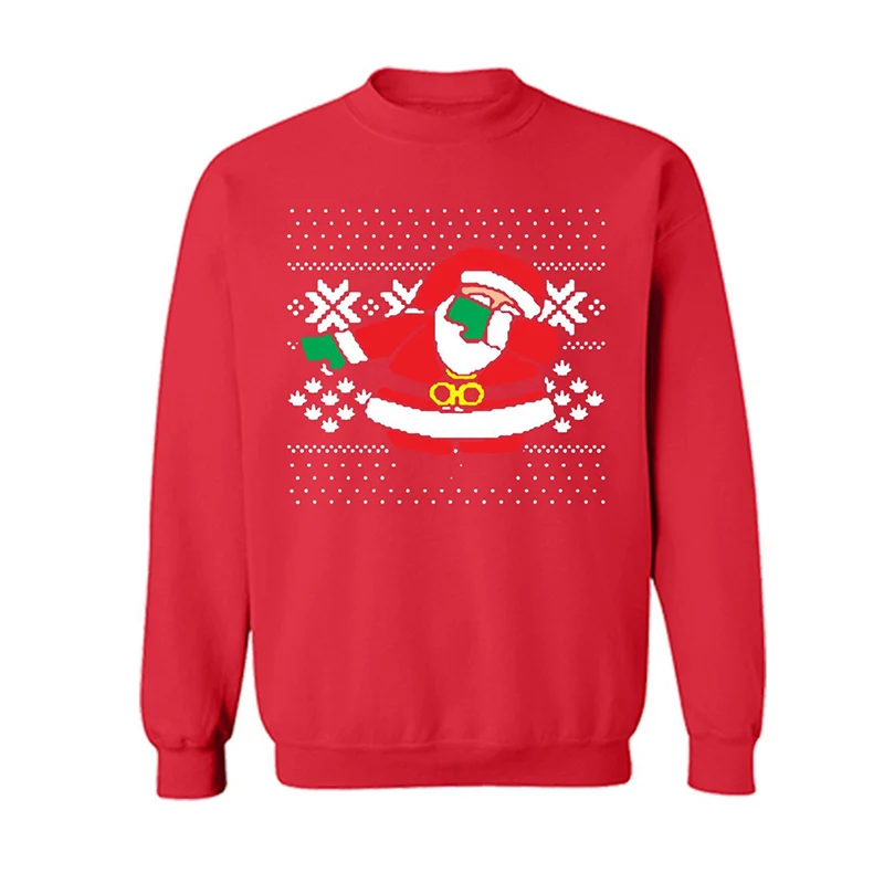 Рождественский свитшот Осенние Зимние пуловеры забавный женский джемпер с