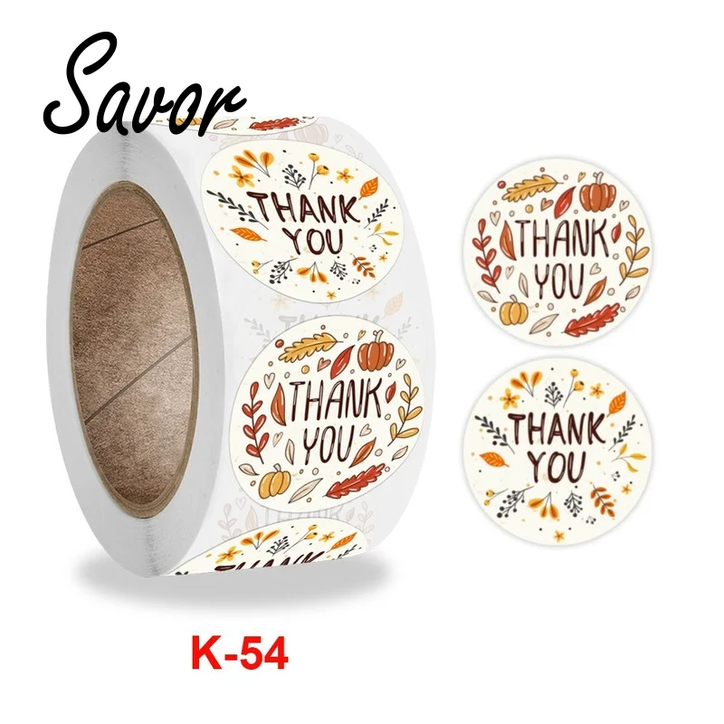 

1inch Autumn Leaves Wheat Thank You Sticker Bumper Harvest Stickers for Local Handmade Gift Sticker Seal Labels