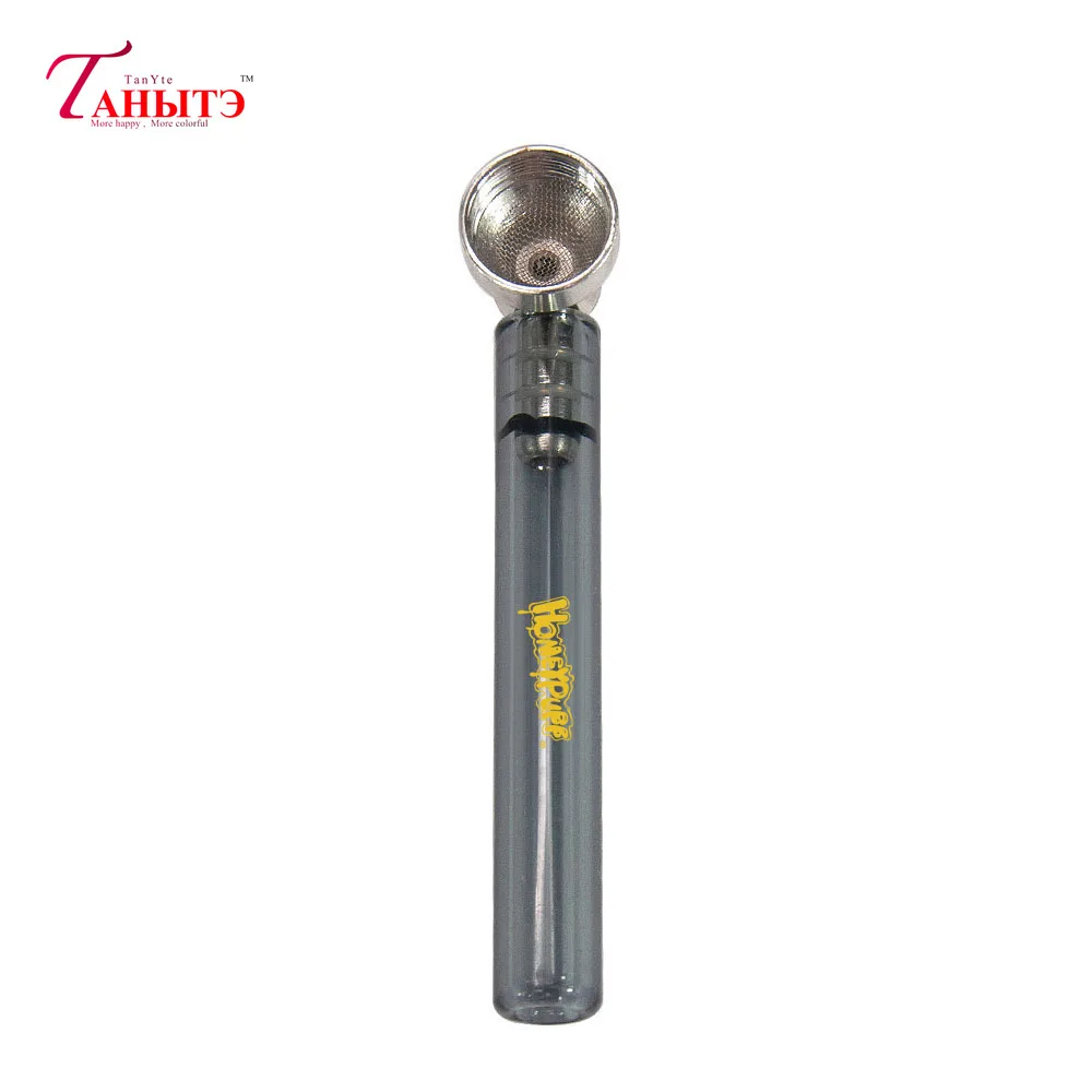 

1pc small metal pipe Glass Smoking Pipe Portable Removable Herb Tobacco Pipas Smoke Accessories cone smoking accessories