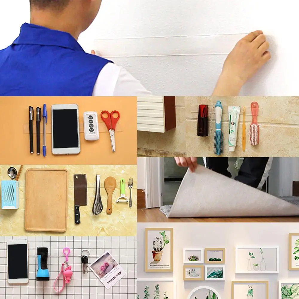 

3 M Double Sided Adhesive Tape No Trace Reusable Waterproof Anti-slip Tape Wall Glue Gadgets Home