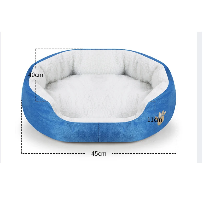 

Pet Dog Bed Cashmere Warming Hot Dog Bed House Soft Dog Lounger Nest Dog Baskets Fall Winter Plush Kennel For Cat Puppy Supplies
