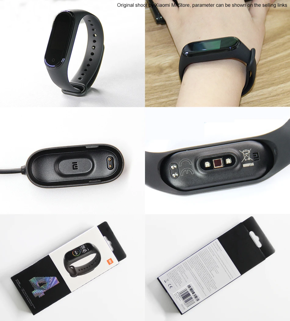Глобальная версия, Xiaomi mi-браслет 4 mi Band 4, музыкальный цветной экран, фитнес-частота сердечных сокращений, Bluetooth 5,0, умные часы, Russina