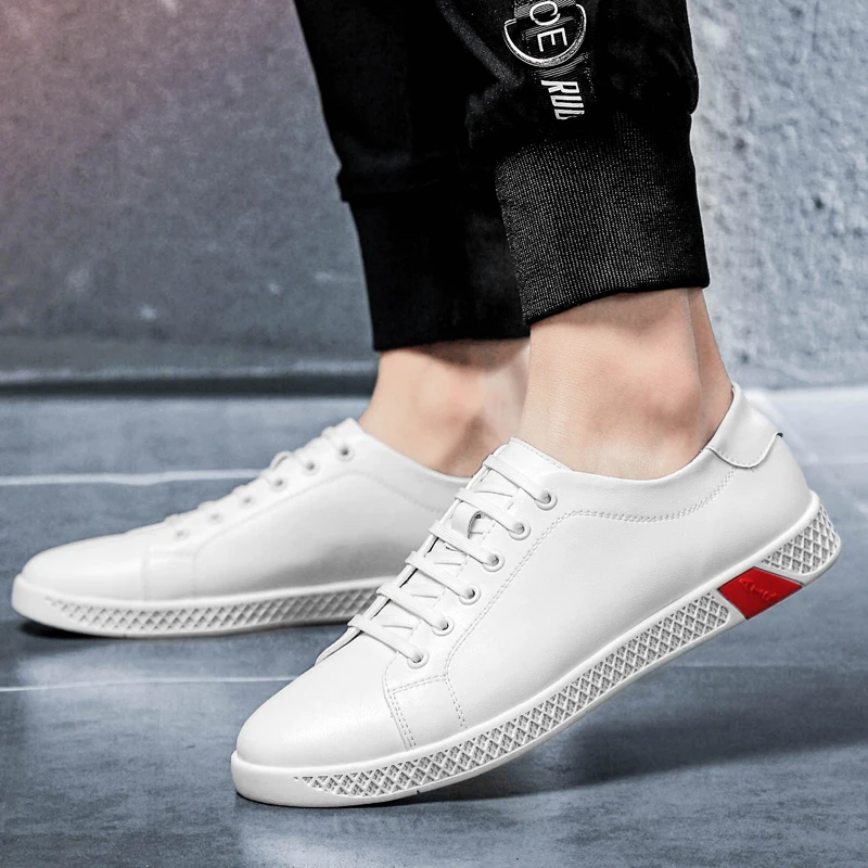 Мужские кроссовки весенне-летняя кожаная повседневная обувь новинка 2020