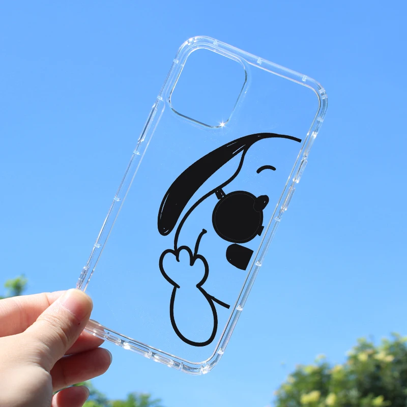 Japanese Cute cartoon dog Transparent silicone phone case for iphone 11 12 Pro X XS Max XR 7 8 Plus 12MINI back case
