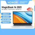 Новый ноутбук Honor MagicBook 14 2021 14 дюймов, AMD R5 5500U,16 ГБ, 512 ГБ, Ryzen SSD IPS ультрабук, Win10 ноутбук 1920  1080