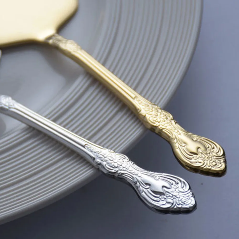 

Stainless Steel Cake Shovel Embossed Handle Creative Dessert Tool Shovel Pizza Shovel Baroque Party Cake Decoration