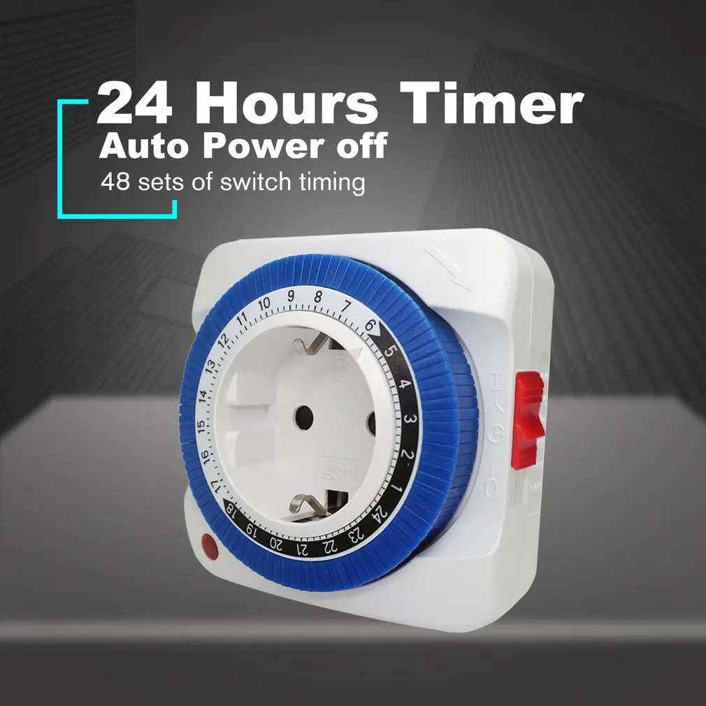 Механический программируемый таймер на 24 часа умный выключатель обратного