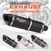 for motorcycle exhaust pipe escape modified motorbike 5161mm muffler for ninja250 400 yzf r3mt07 09 cbr 650r 1000rr s1000rr r6