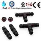 Водонепроницаемый Кабельный разъем IP67, винт-адаптер для электрических клемм, 2 контакта, 3 контакта для 467, 5810 мм
