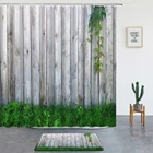 Набор штор для душа с принтом под старое дерево, коврики для ванной, садовый декоративный ковер для фона в ванной, нескользящий коврик для входной двери
