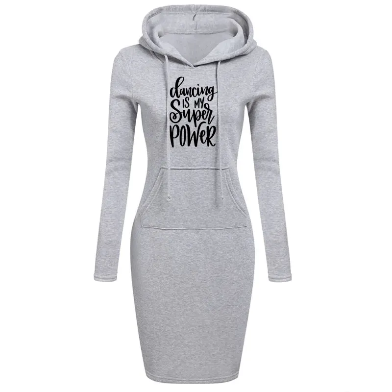 Танцы is My Super Мощность лозунг танцевальная Женская куртка с капюшоном длинным