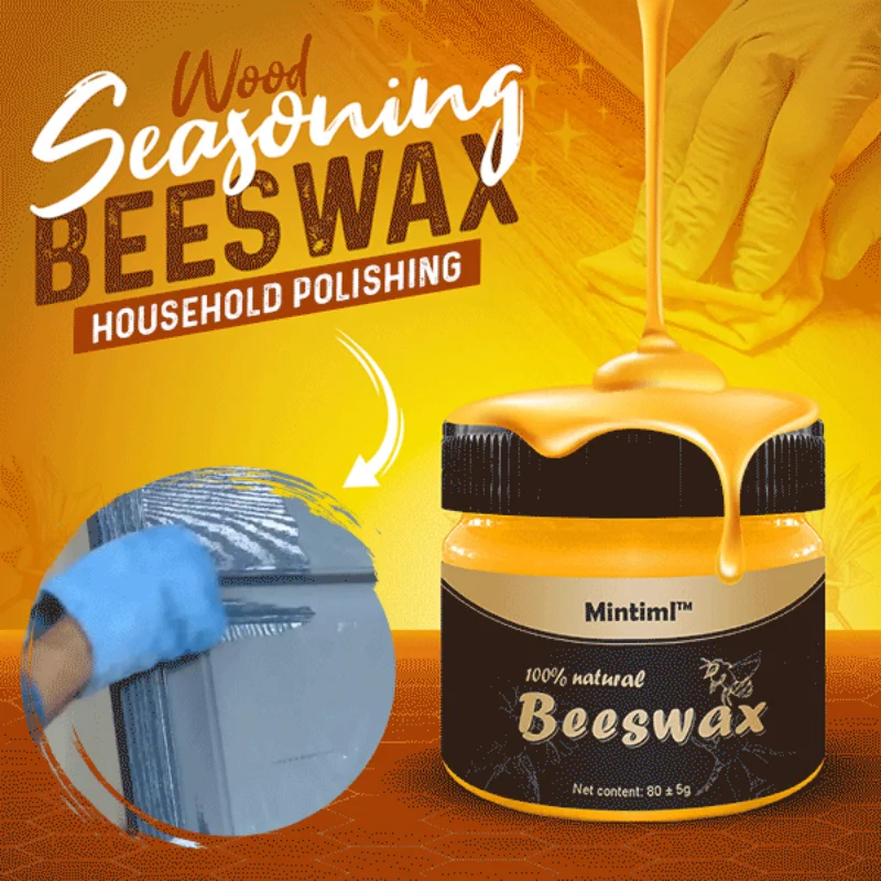 

3PCS Wood Seasoning Beewax Organic Natural Pure Wax Furniture Care Maintenance Wax Wood Cleaning Polished Overseas Warehouse