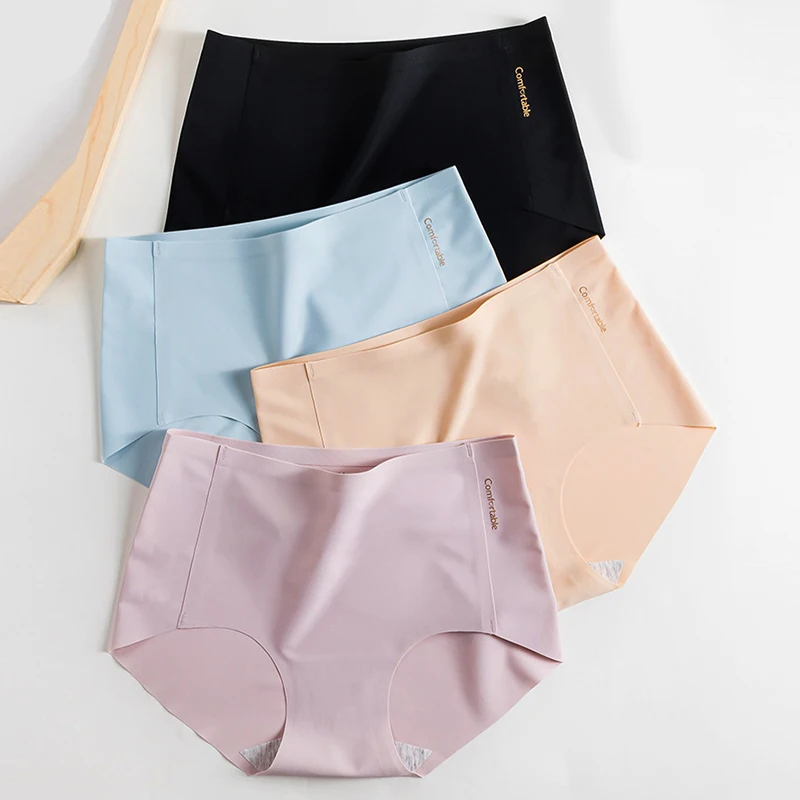 

С защитой от протекания гигиенические трусики для женщин Ice Silk сексуальное женское нижнее белье хлопковые непромокаемые трусы размера плюс...