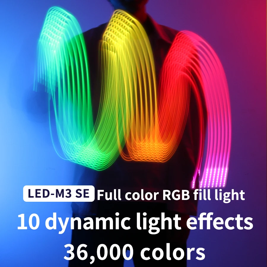 

MAMEN 3000-6500K Dual Color Fill Light&RGB Video Light With Tripod Built-in 4000mAh For Vlog Selfie Makeup Photography Lighting